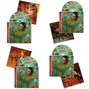 Taylor Swift CD Collection with Green and Red Covers